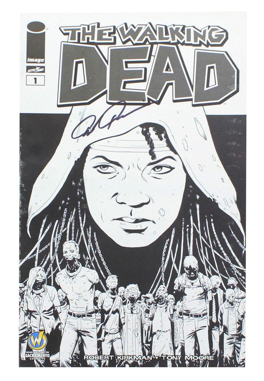 The Walking Dead Image Comics #1 | Wizard World Sacramento B&W Cover Autographed - Paolo Rivera